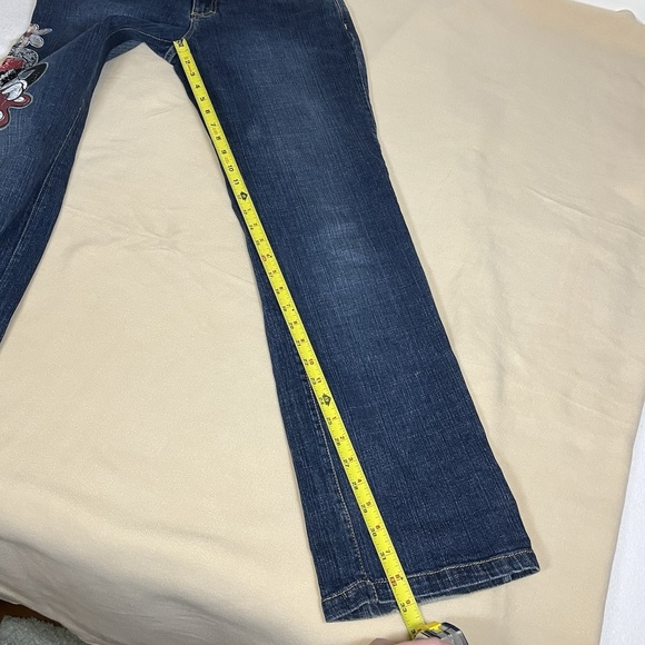Vintage Disney Minnie Mouse Painted Jeans Womens 10 Blue Mid Rise Distressed - Picture 8 of 16